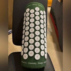 Green Acupressure pillow  with White Spikes